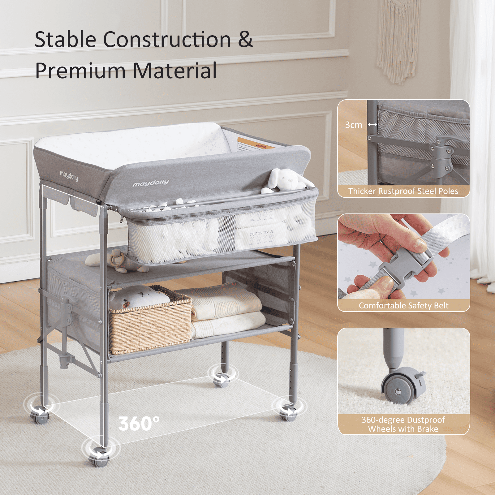 Maydolly 248 Portable & Waterproof Baby Changing Table