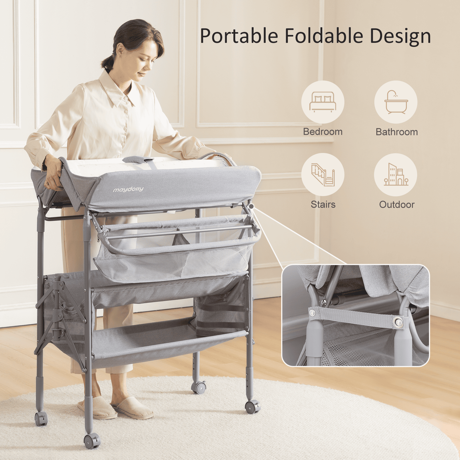 Maydolly 248 Portable & Waterproof Baby Changing Table
