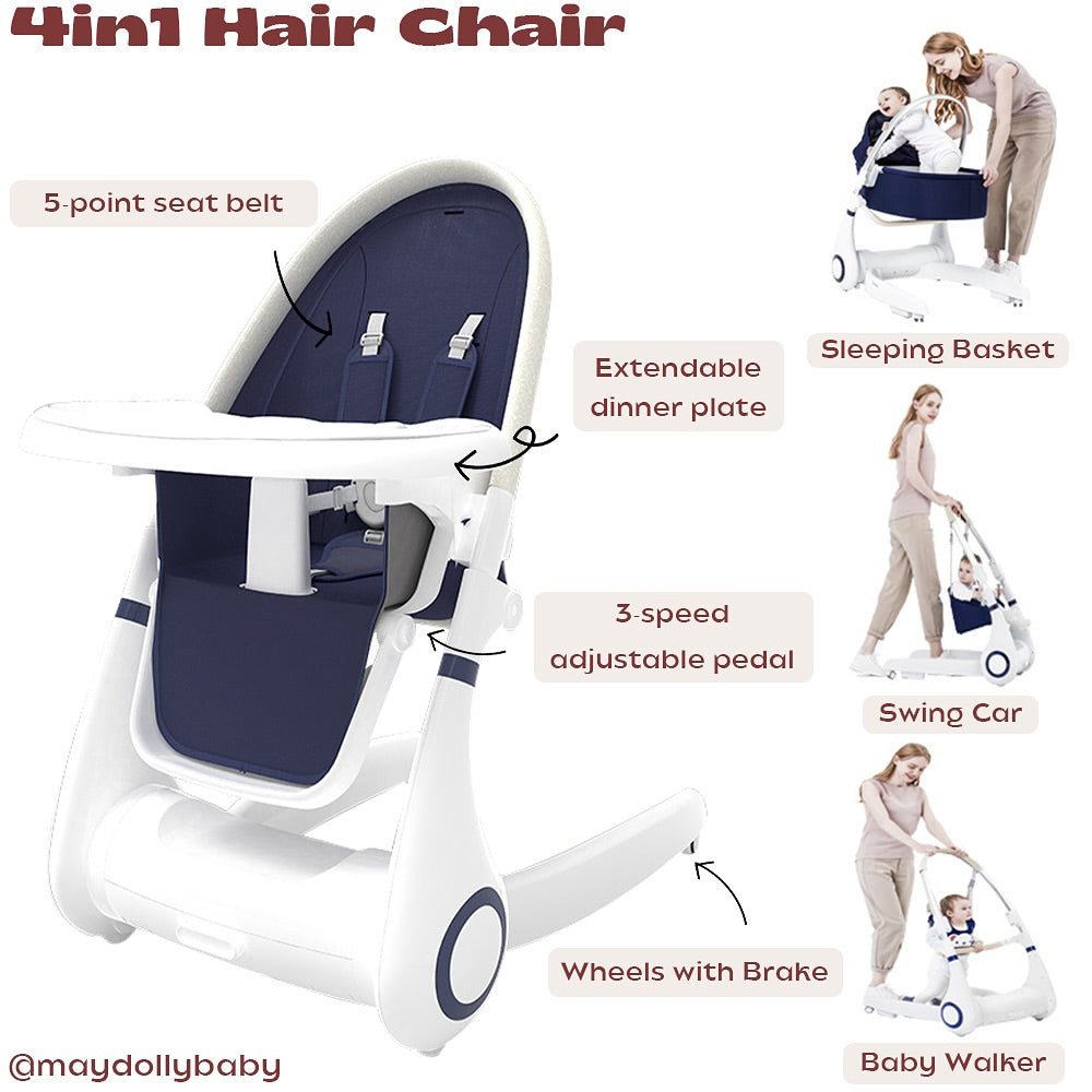 Maydolly MY08 4-in-1 Multifunctional Baby High Chair