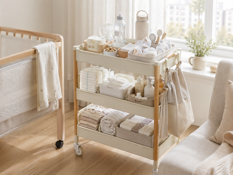 How to Set Up a Nursing Cart for Night Feeds and Diaper Changes