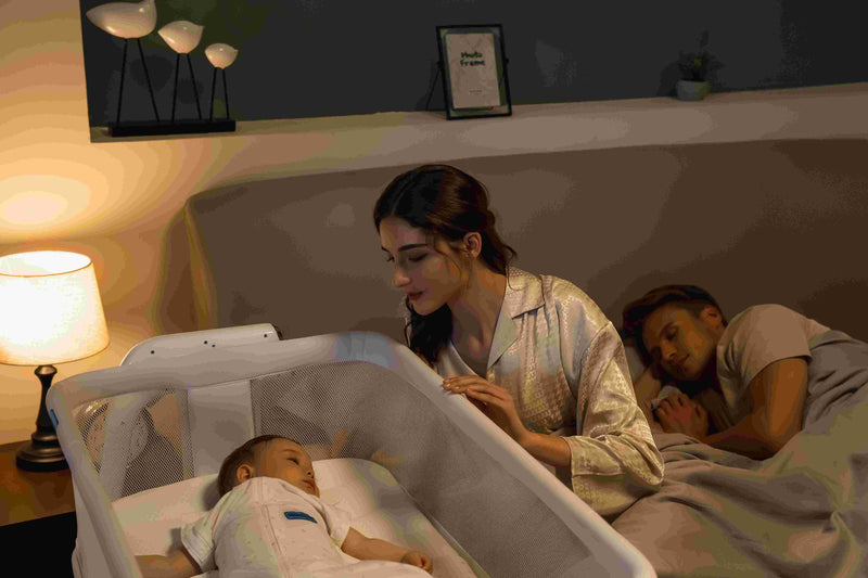 parents with smart crib