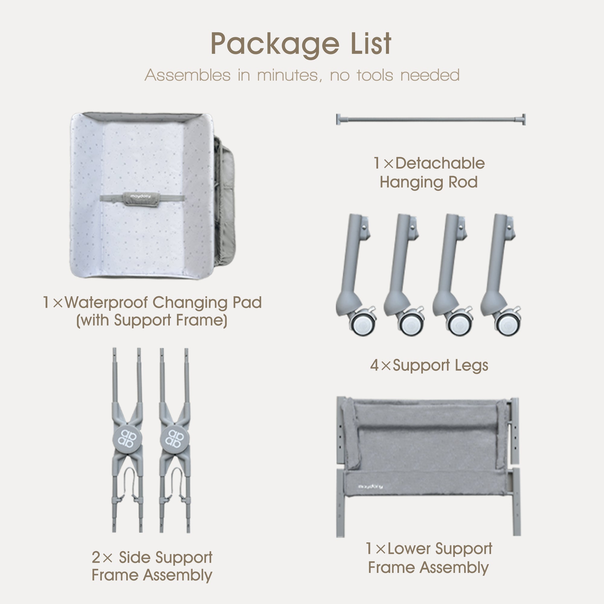 Maydolly 218 Foldable & Waterproof Baby Changing Table