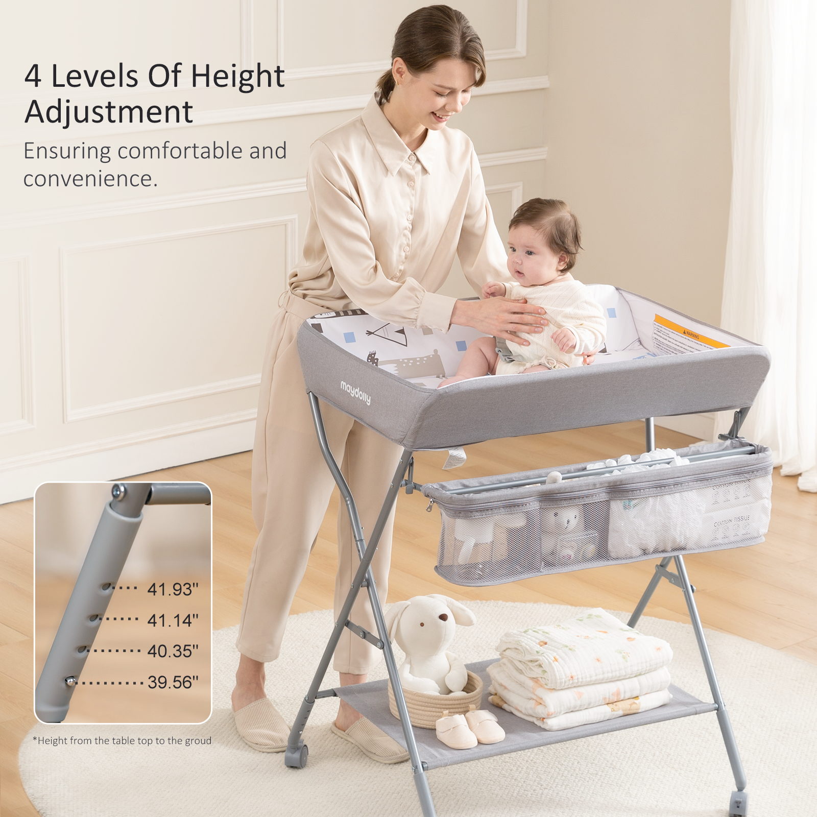 Maydolly 208 Foldable Waterproof Baby Changing Table
