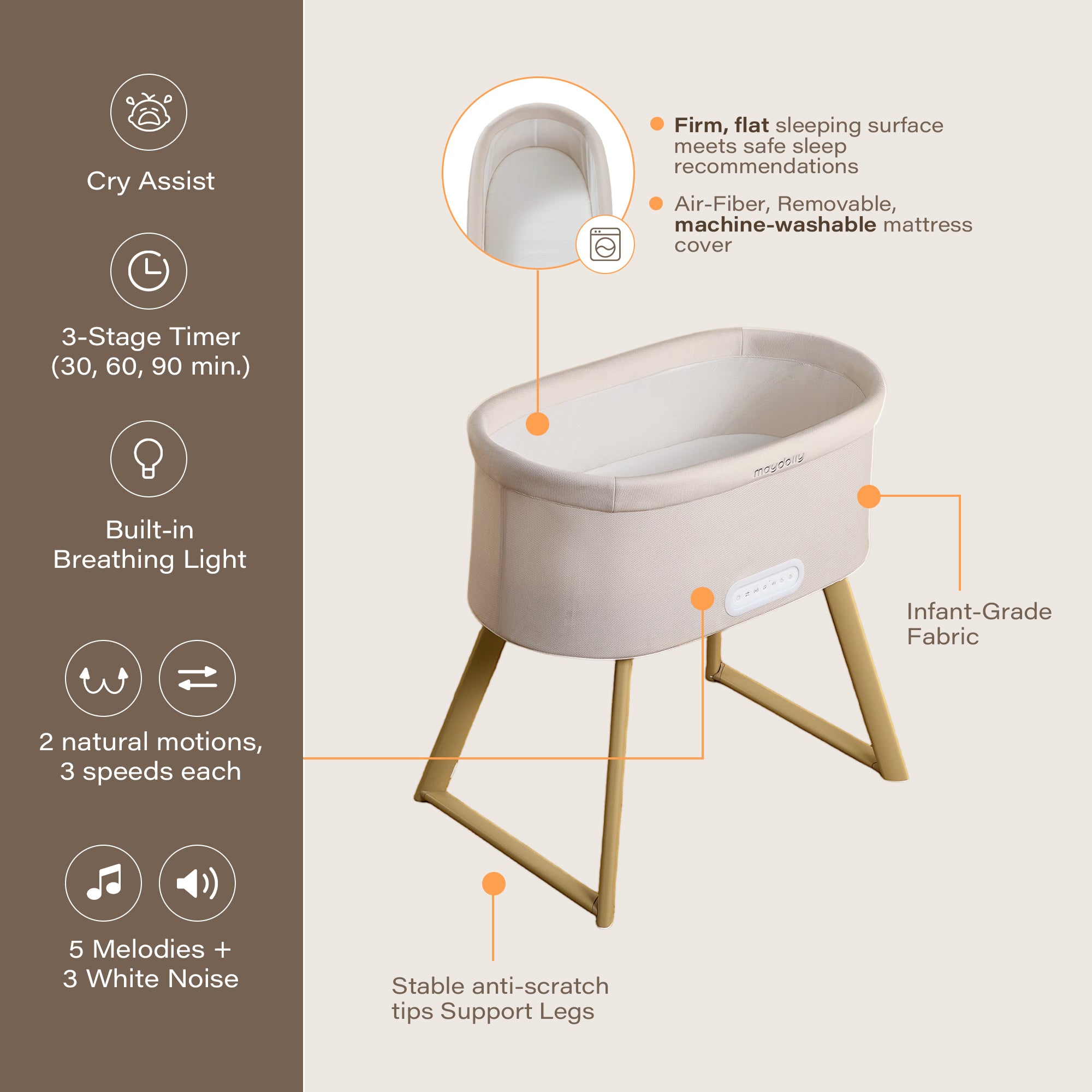 Maydolly S700 Smart Electric Cradle