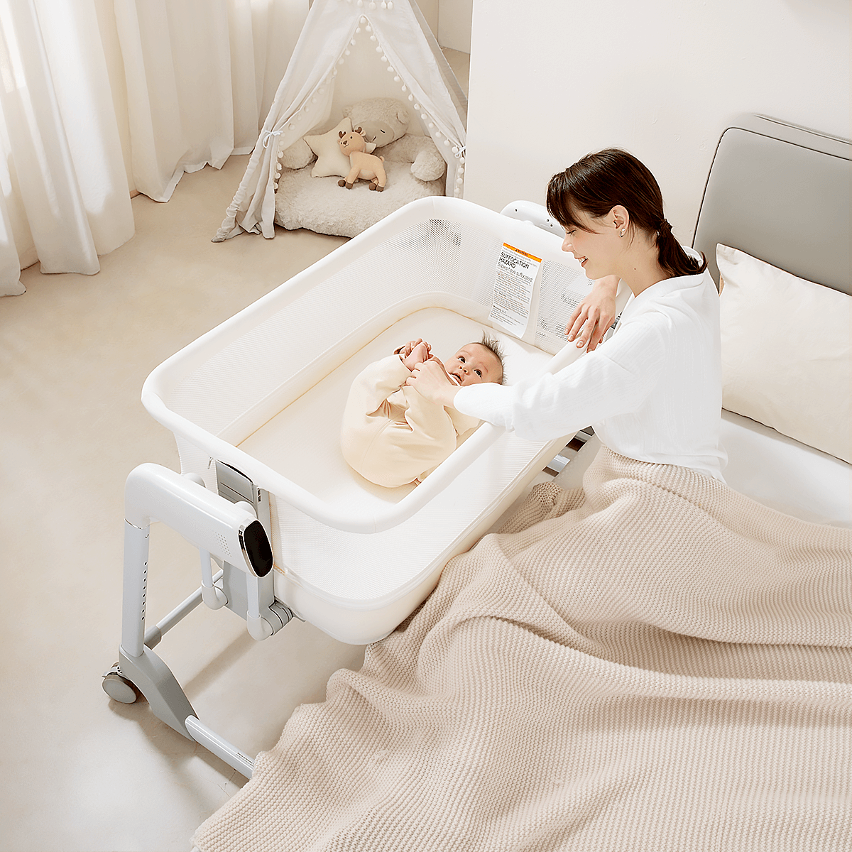 Smartlab Cradle Smart Bassinet & Electric Cradle with Auto Cry Detect | Maydolly