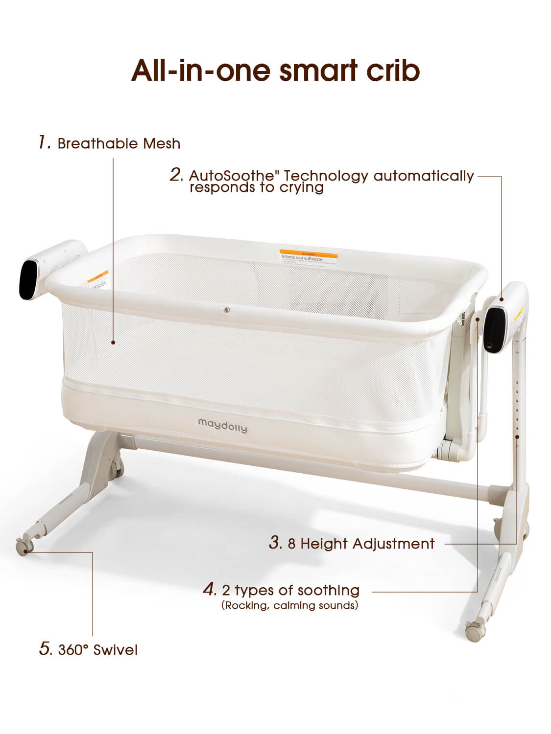 Culla elettrica intelligente Maydolly 506