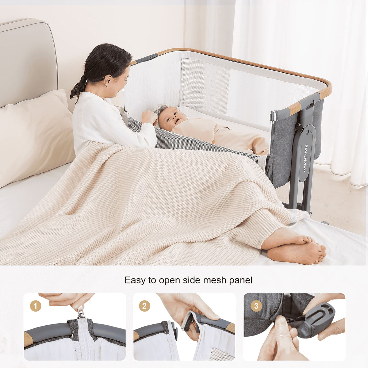 Maydolly 707 Baby Bedside Bassinet