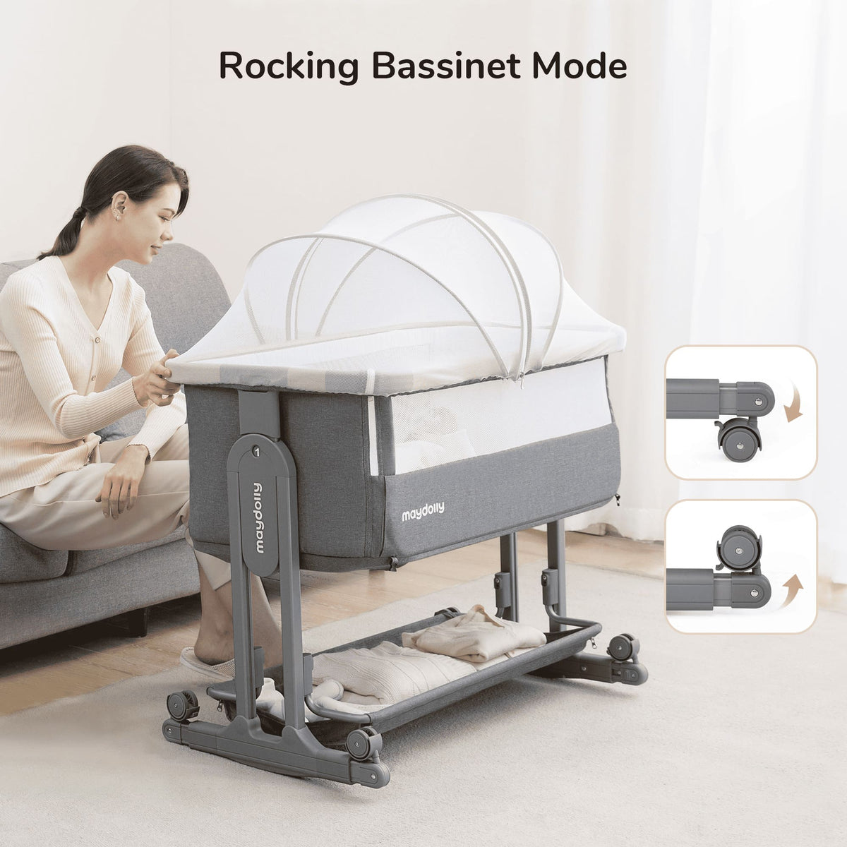 Maydolly 707 Baby Bedside Bassinet