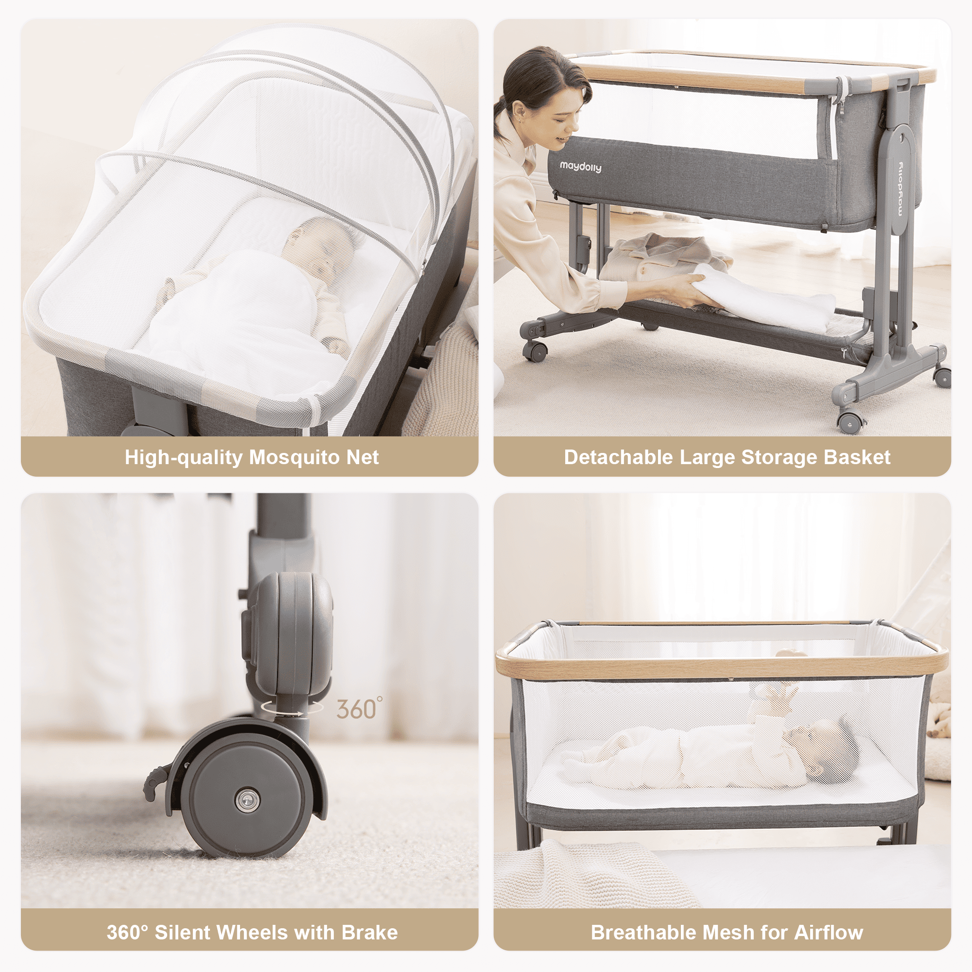 Maydolly 707 Baby-Beistellbett