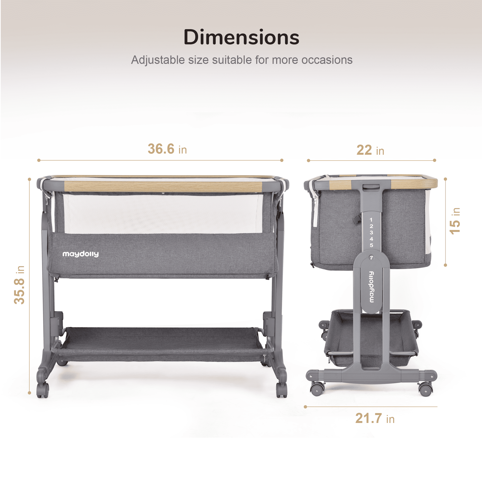 Maydolly 707 Baby-Beistellbett