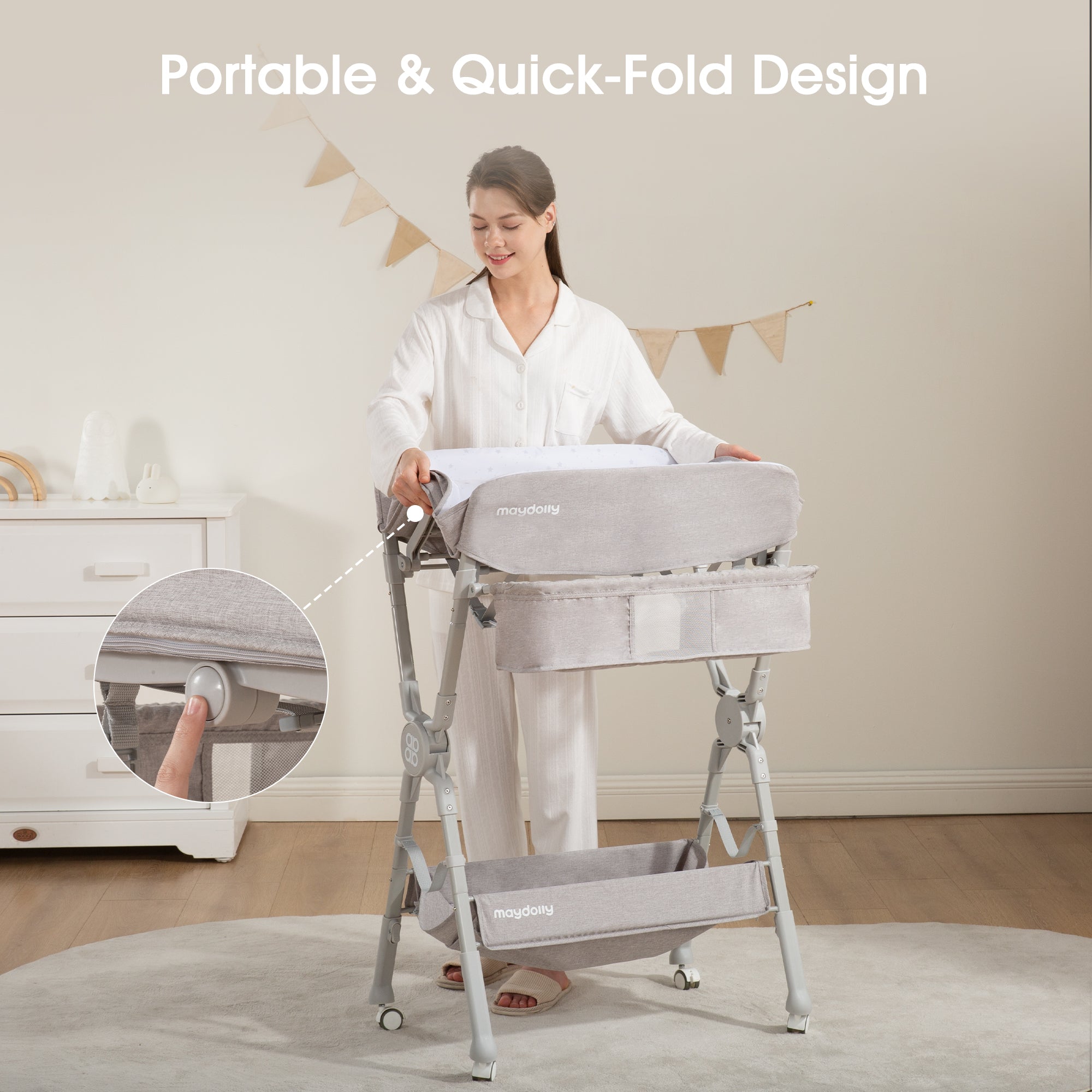 Maydolly 218 Foldable & Waterproof Baby Changing Table