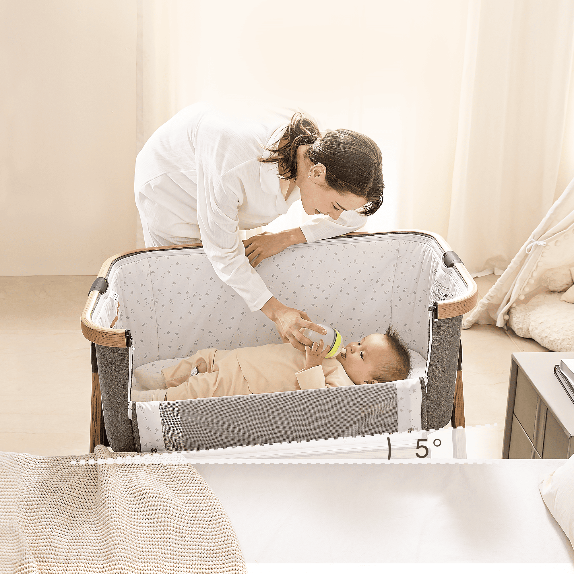 Maydolly C03 Plus 3-in-1 Adjustable Bassinet
