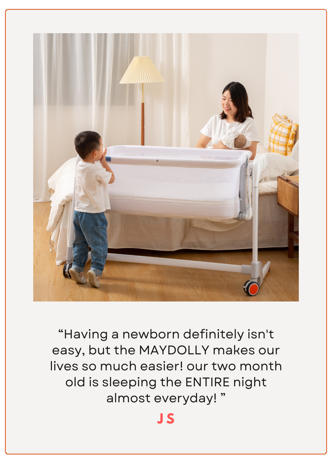 Smart Bassinet & Electric Cradle with Auto Cry Detect | Maydolly