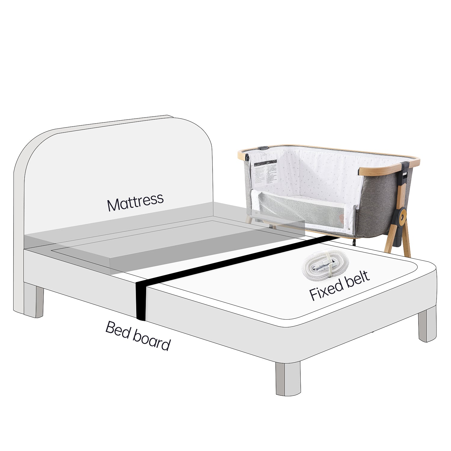 Cuna ajustable 3 en 1 Maydolly C03